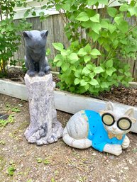 Outdoor Cat  Decor- Plaster