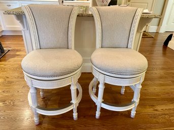 Pair Of Chapman Swivel Bar & Counter Stools By Frontgate