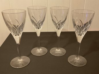 Waterford Crystal Goblet Glasses Merrill Set Of 4