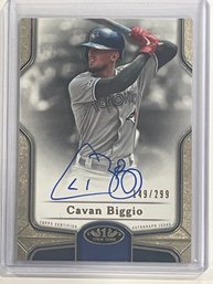 2020 Topps Tier One Cavan Biggio Autographed Card #BOA-CB    Numbered 149/299