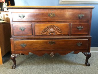 Mahogany Ball And Claw Cedar Chest With Bottom Drawer