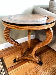 Zebra Wood, Round End Table