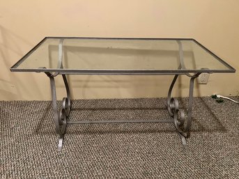 Glass Top Metal Table