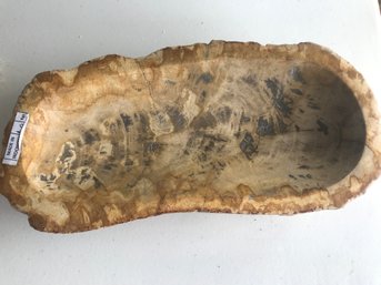 Petrified Wood Bowl, 4 LB 4 0z, 9 1/2 Inch By 4 1/2inch