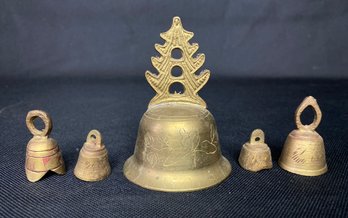 Etched Brass Chinese Hand Bells