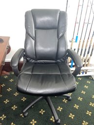 Leatherette Office Chair On Casters