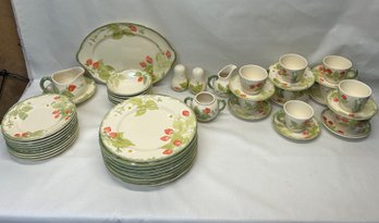 Giant Lot Of Franciscan Ware Strawberry Fair Pattern