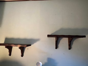 Wood Shelving 2 Are 2 Feet Long, 2 Are 3 Feet Long, Both Are 9 Inches Deep