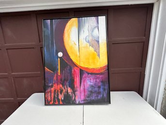 Yellow Moon Artwork Piece