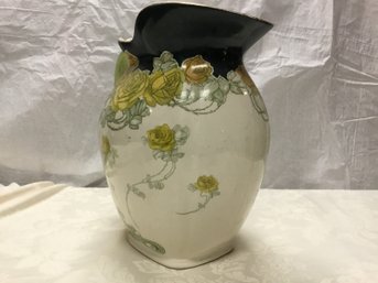 A Vintage Hand Decorated Water Pitcher - Derby Made In England
