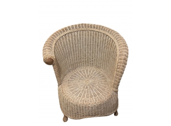 Wicker Barrel Chair