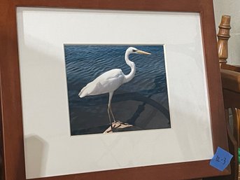 Art: White Heron By Robert Moss