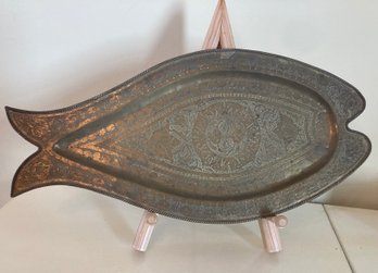 Bronze/Copper Fish Shape Platter