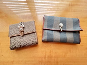 Pair Of Ladies Wallets- Coach And Fendi