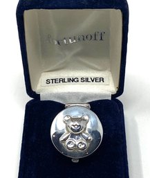 Sterling Silver Teddy Bear Trinket Box