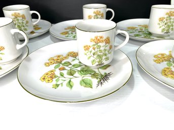 Royal Domino Daisy Cake Plates And Cups  - Made In Japan