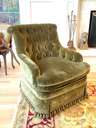Hickory Velvet Tufted Side Chair