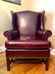 Hancock Moore Leather Wing Chair