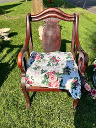 Mahogany Shield Back, Swan Arm With Claw Foot, Chair