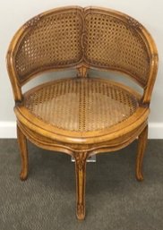 Antique Dalant Caned, Carved Petite Vanity Chair