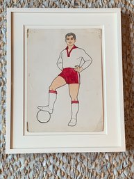 Print Depicting A Soccer Player