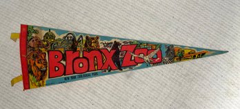 Vintage Bronx Zoo Felt Pennant