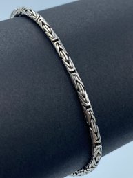 Round Byzantine Sterling Silver Bracelet