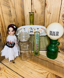 Thermometer, Folk Art Dustpan And More