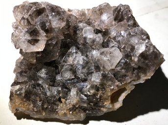 Fluoride And Smokey Quartz Crystal Cluster, 1/2 LB , 3 Inch By 4 Inch