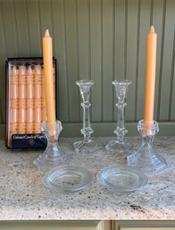 Glass Candlesticks, Colonial Candles Of Cape Cod And More