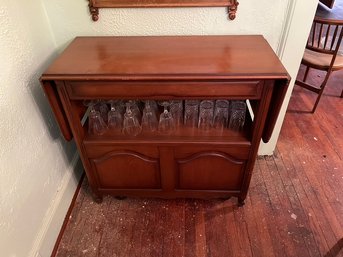 Vintage Solid Wood Drop Leaf Side Board