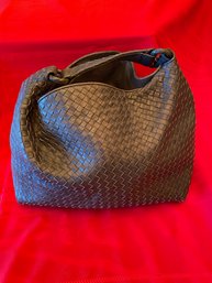 Bottega Veneta Grey Leather Handbag