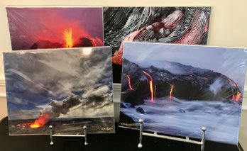 Set Of 4 G. BRAD LEWIS Volcanic Pictures