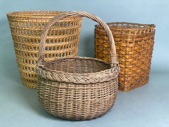 Collection Of Three Wicker Baskets