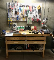 Handyman's Workbench  Filled With Tools And More!!
