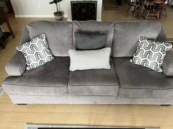Gray Velour Sofa