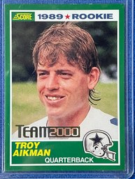 2000 Score Troy Aikman Rookie Team 2000 Card #TM02     Numbered 407/1989