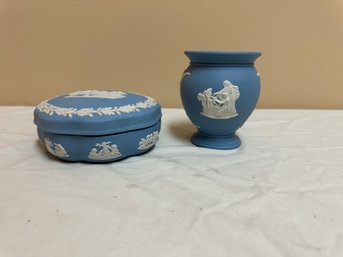 Two Small Blue & White Wedgwood Pieces