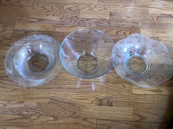 Glass Bowls - Federal Diana Spiral Swirl, Heisey Minuet And Hagberg Clear Glass Bowl