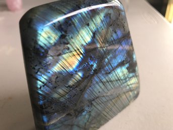 Labradorite Crystal, 2 LB  9 Oz, 4 Inch By 4 Inch