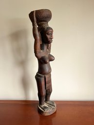 African Woman Carved Out Of Wood