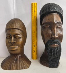 2 African Hand Carved Sculptures