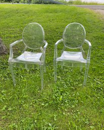 Pair Of MCM Acrylic Ghost Chairs