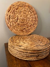 Woven Seagrass Charger Plates- 7 Total