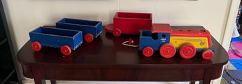 Vintage Wooden Toy Train Set