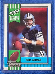 1990 Topps Troy Aikman 1989 Record Breaker Card #3