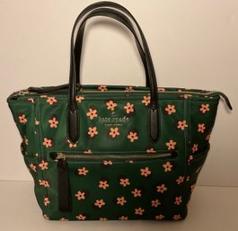 Kate Spade Hunter Green & Flower Handbag