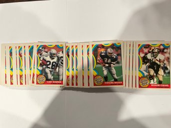 1989 Topps Football 1000 Yard Club Cards.  Over 60 Cards Total And Extremely Clean.  All The Greats.