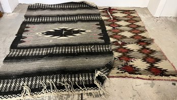 Two Indian And Southwest Blankets