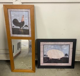 Two Framed Pieces Of Country Decor